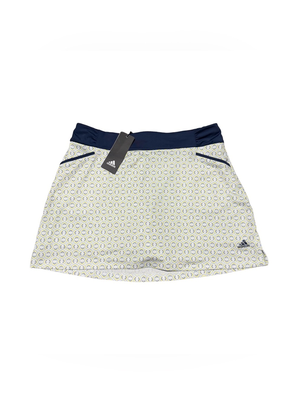 Adidas Girls Golf Skirt Size XL Green Navy Patterned Performance Apparel NWT